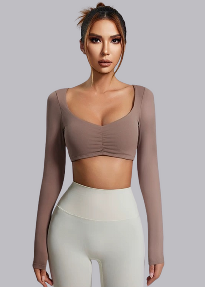 Tee-shirt Manche Longue - Brassière intégrée - Elena